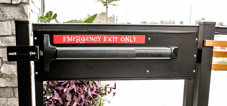emergency push bar installation in Mammoth Lakes